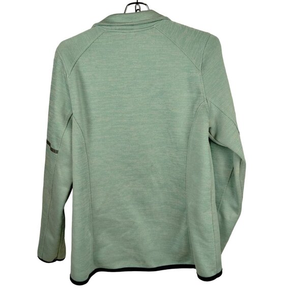 Womens M Mint Green Full Zip-Up Reflective Athletic Jacket With Pockets - Picture 5 of 11